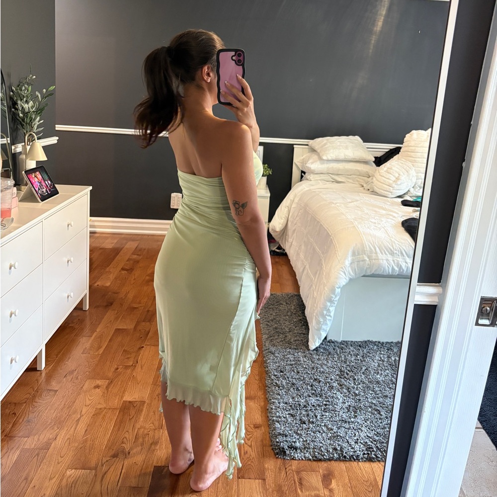 SHEIN Green Strapless Bodycon Dress for Cocktail - Picture 3 of 4